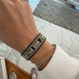 Christian Dior Blue and Cream Bracelet